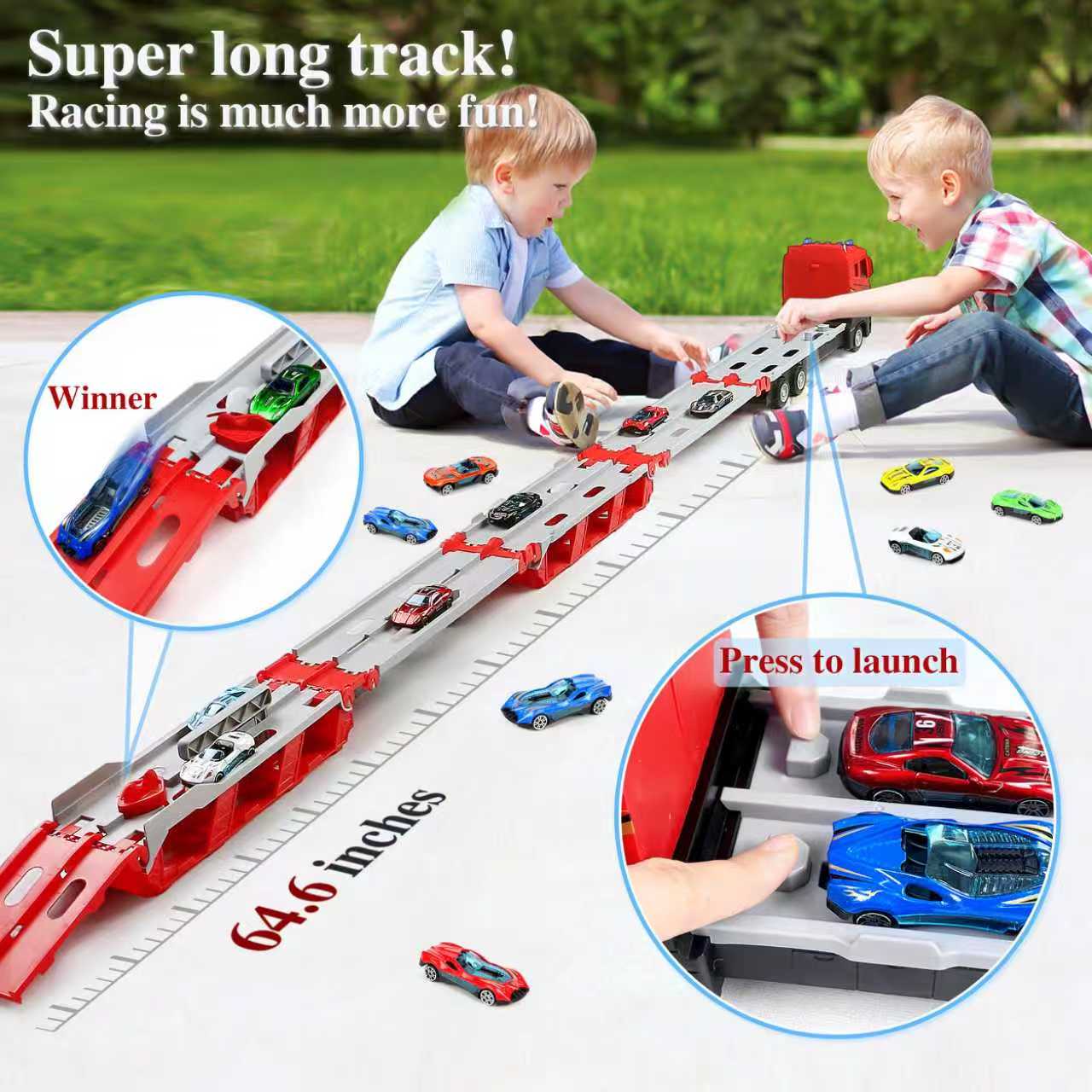 Kids Toys Vehicle - مجموعة لعبة شاحنة نقل سيارات قابلة