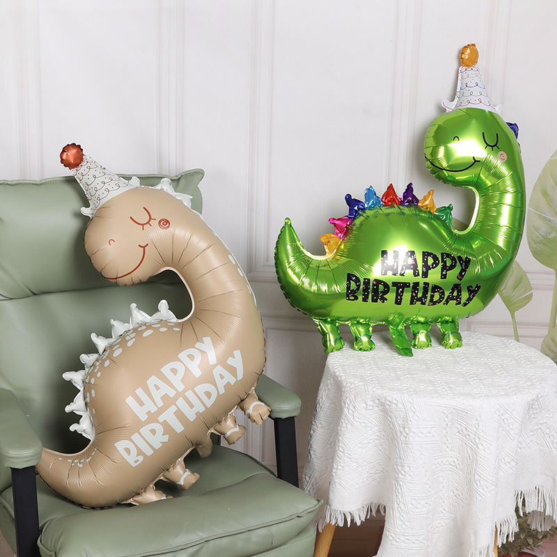 Toys Background For Kids - ديناصور الألومنيوم فيلم بالون الأخضر الكرتون