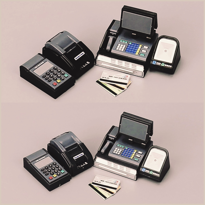 Toy Cash Register - 1 مجموعة صغيرة ماكينة تسجيل المدفوعات