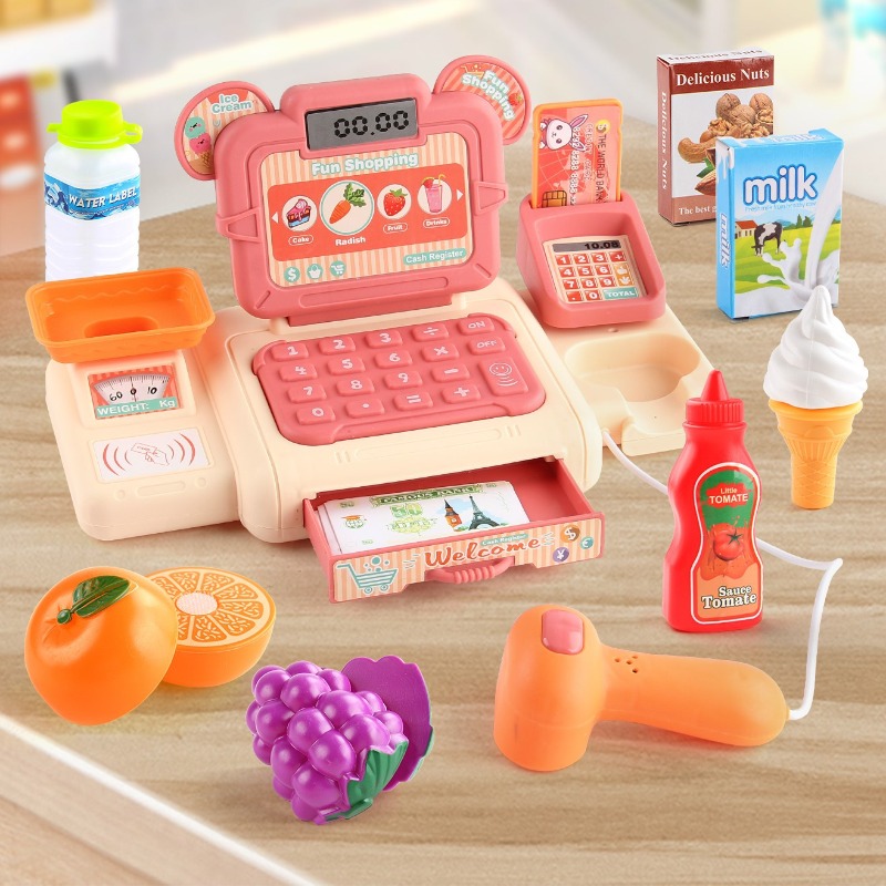 Toy Cash Register - لعبة أطفال للتظاهر بالسوبر ماركت لعبة