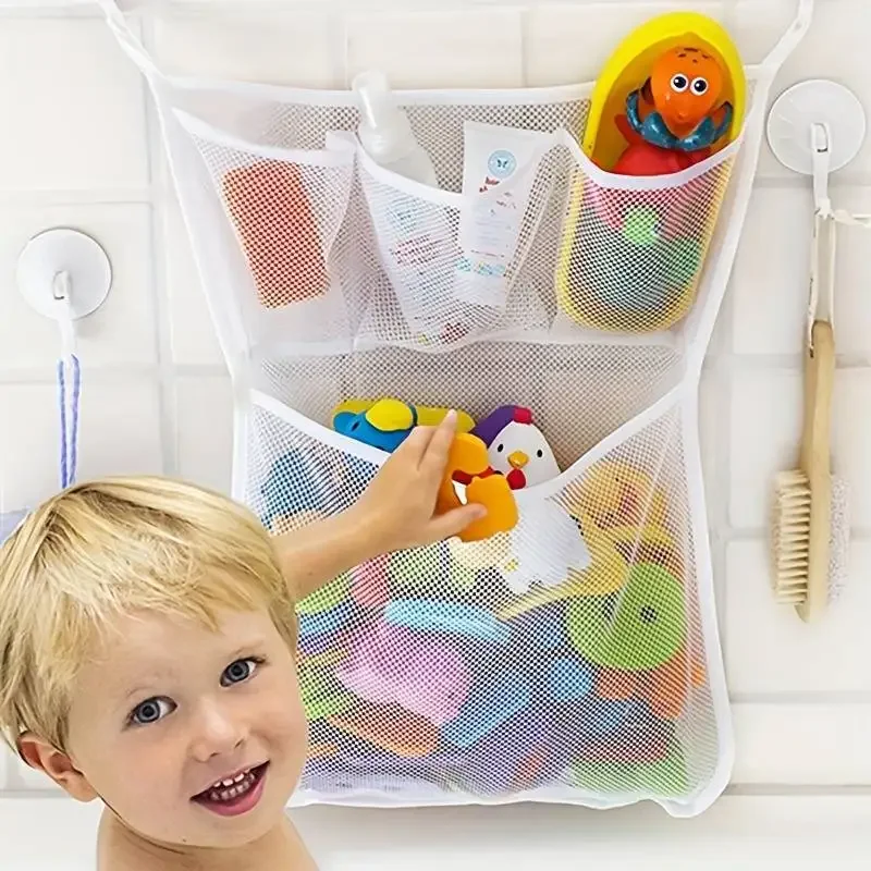 Kids Toys Home - منظم منزلي للأطفال، حقيبة تخزين شبكية