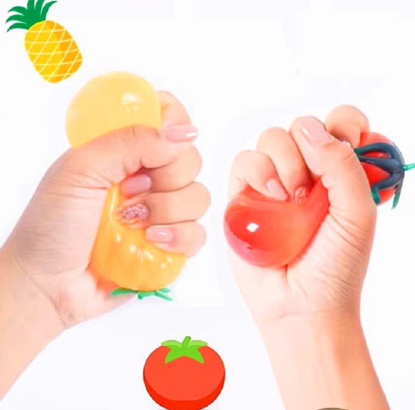 TPR الضغط الفاكهة البيض الطماط - مراجعة Kids Toys Play Egg وسعره