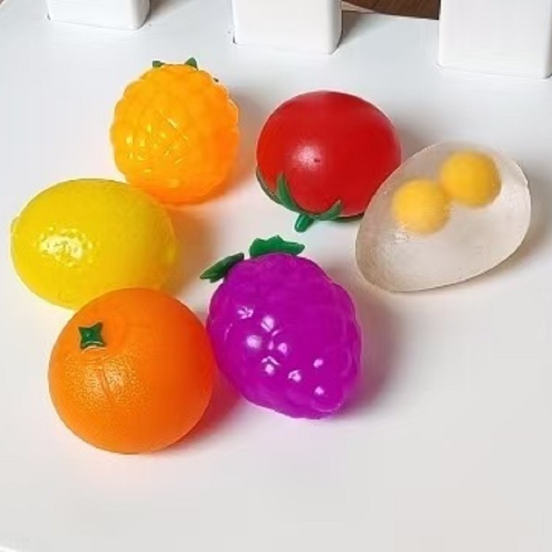 TPR الضغط الفاكهة البيض الطماط - مراجعة Kids Toys Play Egg وسعره
