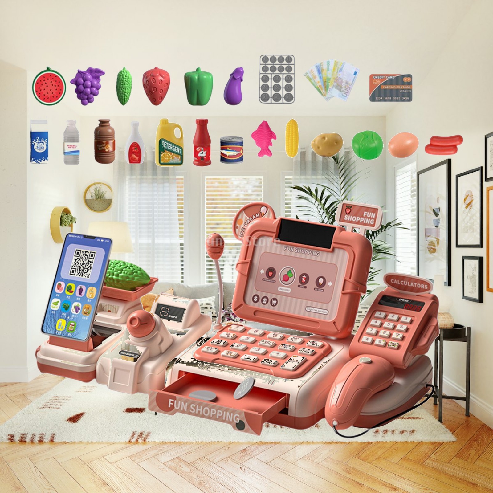 مجموعة ألعاب تسجيل المدفوعات ا - مراجعة Toy Cash Register وسعره