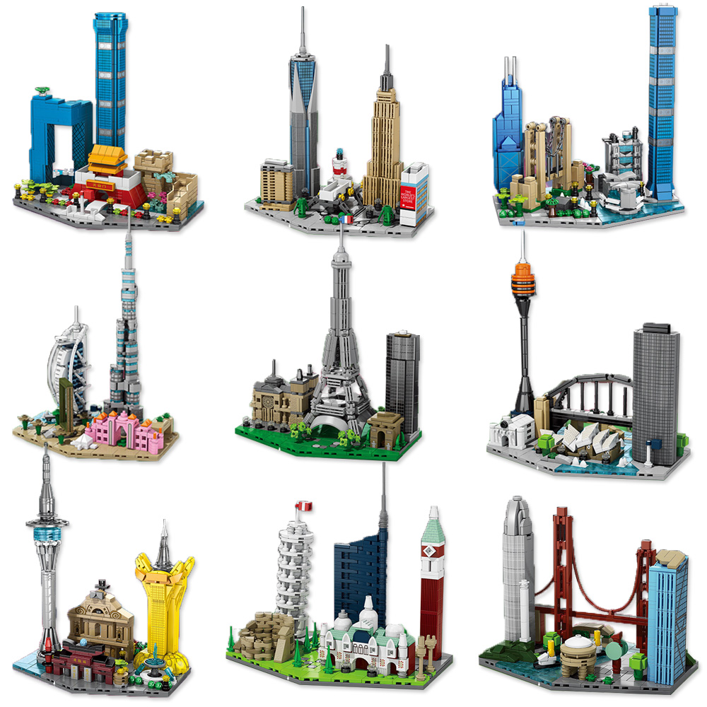 أفق المدينة الشهيرة اللبنات إي - مراجعة Kids Toys Dubai وسعره