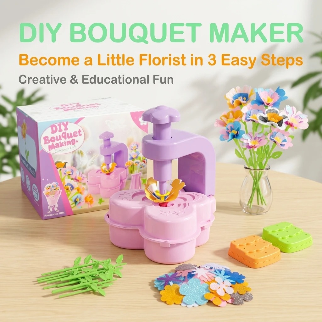 لعبة ضغط الزهور الجديدة - آلة  - مراجعة Kid Toys And Craft وسعره
