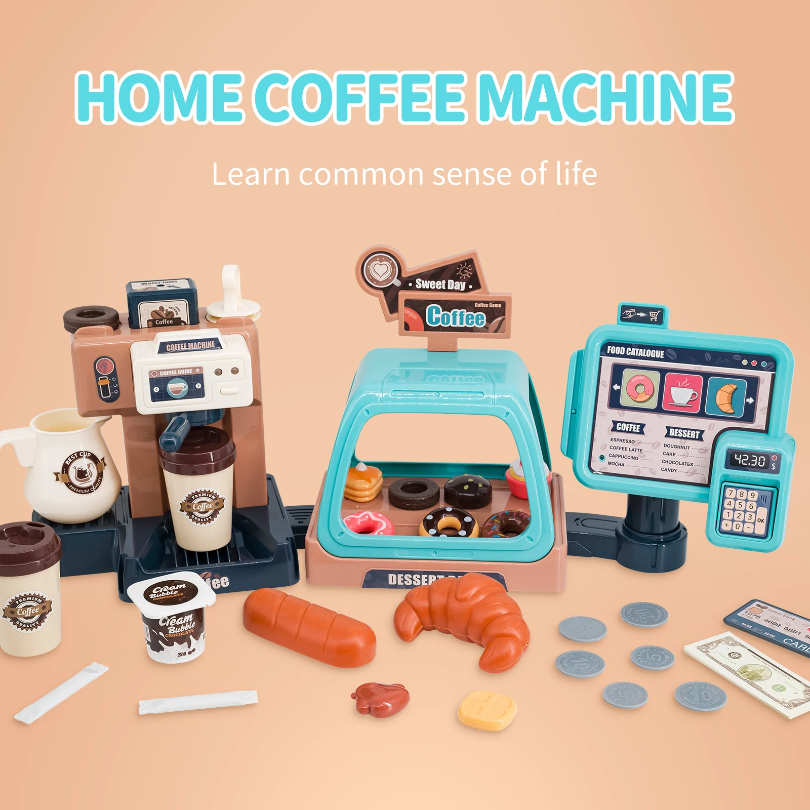 مجموعة ألعاب ماكينة القهوة 3 ف - مراجعة Toy Cash Register وسعره